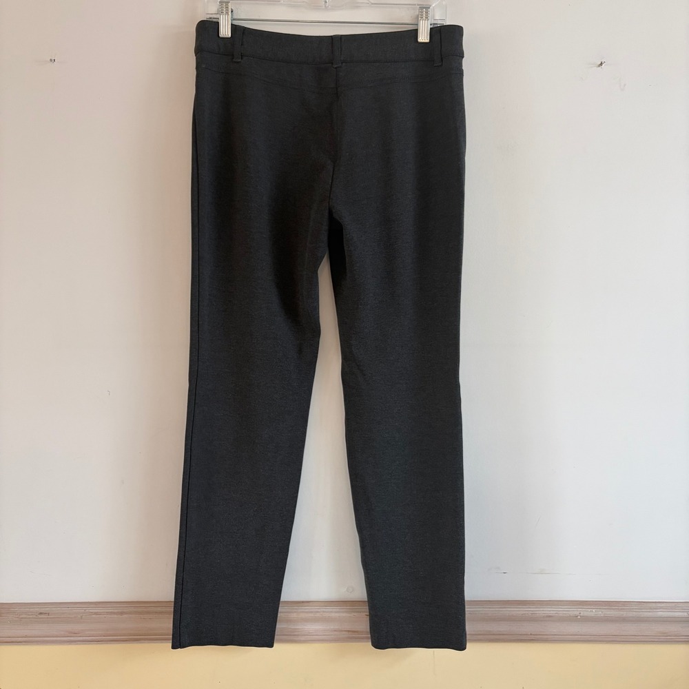 Talbots Petites Women 8P Charcoal Gray Straight Leg Ponte Knit Career Pants - Picture 2 of 4